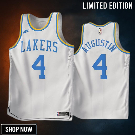 -23 Los Angeles Lakers D.j. Augustin 4 White Classic Edition Jersey