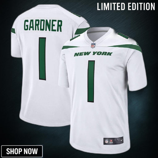 Ahmad Sauce Gardner 1 New York Jets Draft First Round Pick Game Jersey In White
