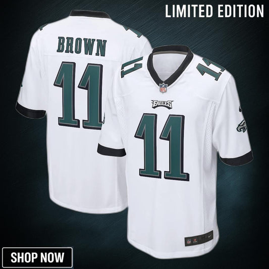 Aj Brown Philadelphia Eagles Game Jersey White Nfl